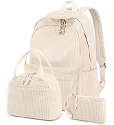 Bluboon Teens Backpack Set Canvas Girls School Bags, Bookbags 3 in 1