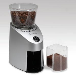 grinder, burr, conical, coffee grinder, capresso, precision, safety, coffee beans, best coffee grind