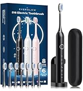 EVERGLOW Electric Toothbrush for Adults and Kids - Rechargeable Power Toothbrush with 8 Brush Hea...