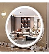 Hasipu Vanity Mirror with Lights, 16" LED Makeup Mirror, Lighted Makeup Mirror with Lights, Smart...