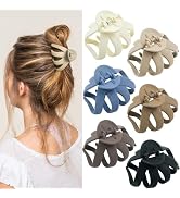 6 Pcs Hair Claw Clips for Women, 2.8" Medium Non-Slip Octopus Jumbo Hair Accessories (Multi-colors)