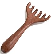 Moreinday Wooden Scalp Massager, Foot Massage Tool, Scalp Guasha for Stress Relax - Sandalwood