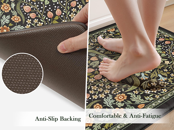 Vintage Spring Floral Kitchen Mats