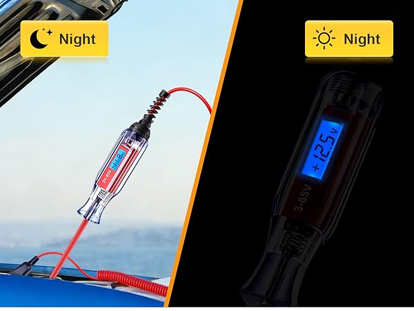 3-65V Backlit Digital LCD Circuit Tester