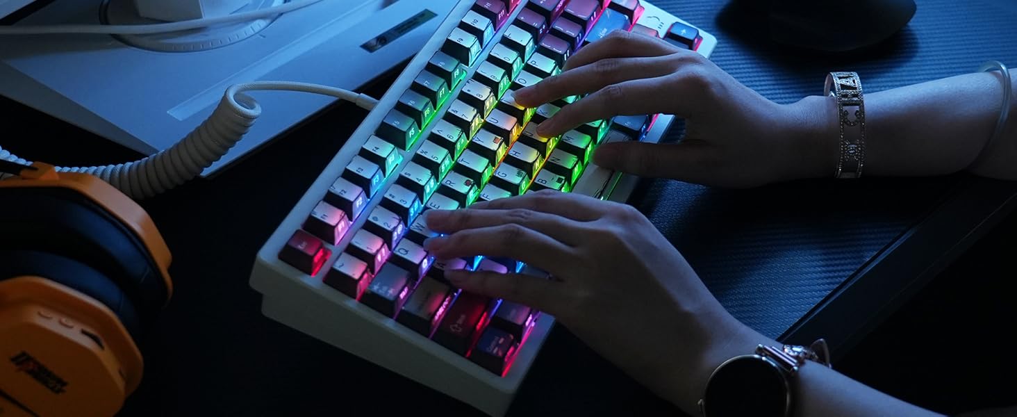Retro PBT Keycaps