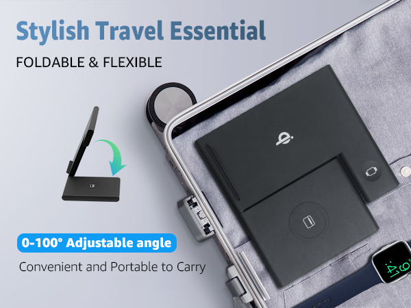 3 in 1 Foldable Charging Station PORTABLE FOLDABLE DESIGN