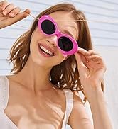 GIIFORE White Clout Goggles Sunglasses Women Men Retro Oval Sunglasses Girls Boys Sunglasses