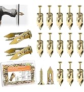 Sunxeke 200 PCS Self Drilling Drywall Anchors with Screws 2024 Upgraded Zinc Plated Steel Hollow ...