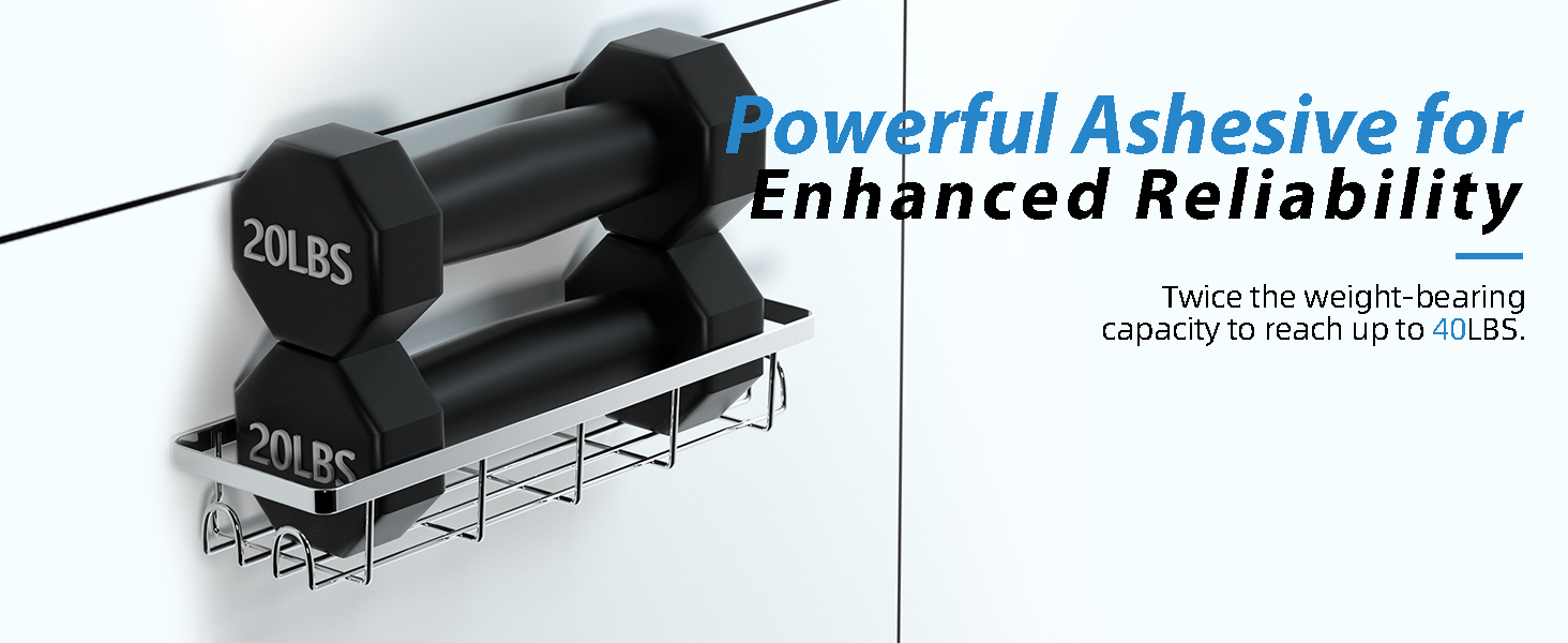 adhesive shower caddy
