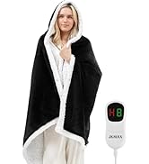 JKMAX Heated Electric Blanket Shawl - Wearable Heating Blanket Heated Throw Blanket - Heated Hood...