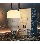YEELIGHT Smart Light Bulbs, Dimmable LED Light Bulb 60W Equivalent, 900LM, E26, 2700K Warm White,...