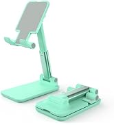 HZZADZXW Cell Phone Stand, Adjustable Angle and Height Cell Phone Holder for Desk, Foldable and P...