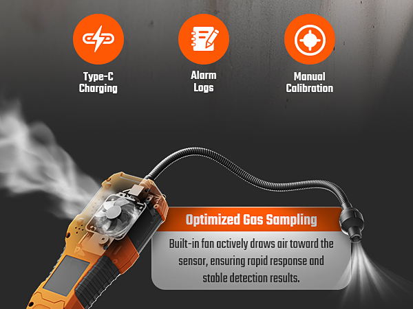 Optimized Gas Sampling:esponse and stable detection results