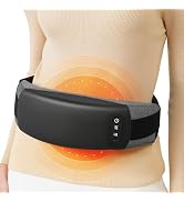 Cordless Back Massager Belt, Heating Pad with 2 Heating Levels, 3 Vibration Modes, Stomach Massag...