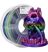 LOCYFENS Rainbow PLA Filament 1.75mm, 3D Printer Filament Multicolor PLA Filament, Color Change S...