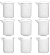 Gartful 100ml Resin Measuring Cups, 9PCS 3 oz Graduated Silicone Resin Mixing Cups, Reusable Stir...