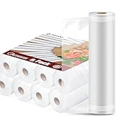 8 Pack 8"x20'(8Rolls) Thickened Vacuum Sealer Bags For Food, Textures on Both Sides, Smell-Proof,...