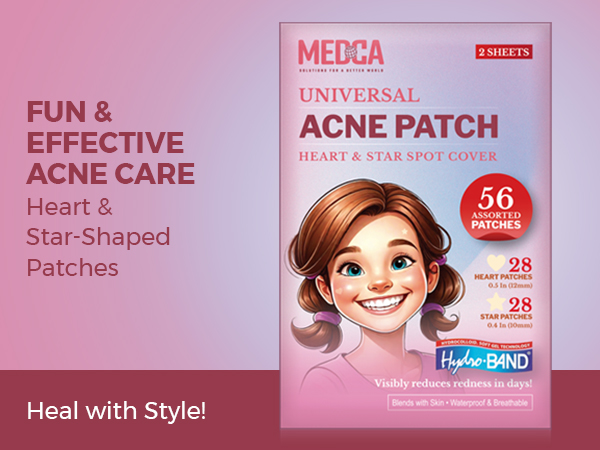 Acne Patches for Face - Hydrocolloid Bandages (108 Count) Pimple Patches for Face in 2 Universal Siz...