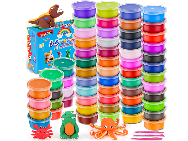 60 colors air dry clay