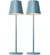 Kakanuo Blue Cordless Lamp, Rechargeable Lamp, Battery Operated Lamps, Touch Control Table Lamps,...