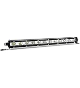 Zmoon Led Light Bar 12in Signal Row [14in w/Bracket] 80W 8000lm Spot Flood Combo Off Road Light, ...