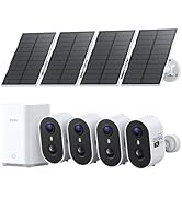 aosu Security Cameras Outdoor Wireless Home System, Solar Powered, Cross-Camera Tracking, True 2K...