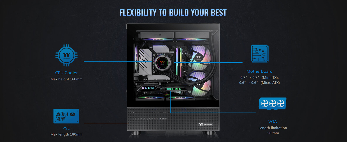 View 170 TG ARGB Micro Chassis