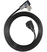 Flat Outlet Extension Cord, Vrllinking Right Angle Flat Plug Extension Cord with 3 Prong 16AWG/12...