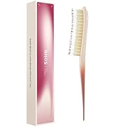 RHOS Boar and Nylon Bristle Hair Brush, Teasing Slick Back Brush with Rat Tail Pick for Hair Styl...