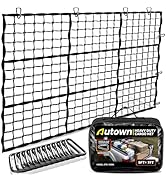 AUTOWN Cargo Net for Pickup Truck Bed - Stretchable 5' x 7' to 10' x 14' with 4" x 4" Mesh, Heavy...