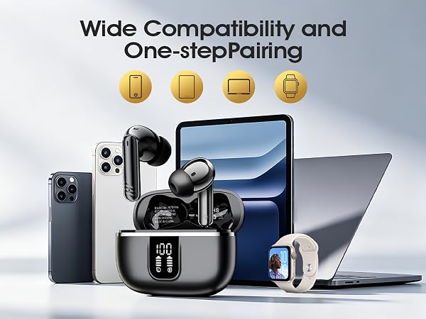 Universal Bluetooth compatibility with iOS, Android smartphones, tablets &amp;amp; PCs.