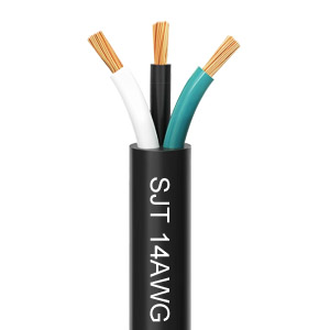 Extension Cord with 14AWG Cable Piggyback Plug(3-Pronged) OnOff Switch, IP67 Waterproof Inline 