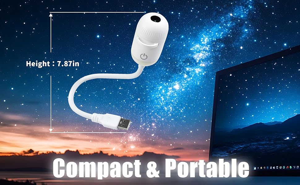 LUMIXA 2-in-1 Galaxy Projector Night Light, Portable Starry Sky Projector with 5 Films
