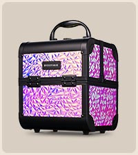 BYOOTIQUE Rolling Makeup Case 4in1 Cosmetology case on wheels Makeup Artist