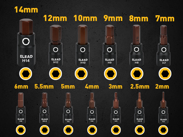 Metric Hex Bit Socket Set