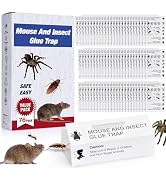76Pack Mouse &amp; Insect Traps Indoor for Home, Glue Traps for Mice Roach Ant Snake Rats Rodents, St...