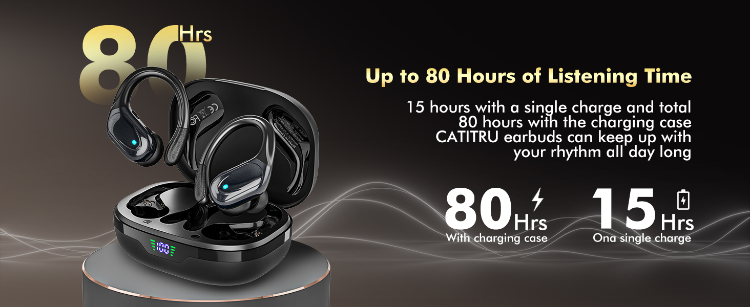 Up to 80 Hours of Listening Time