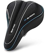 USHAKE Bike Gel Seat Cushion Cover, Bicycle Saddle Seat Cover 8x11.5 for Mountain Bike Stationary...