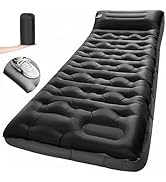 LLUAII Camping Sleeping Pad,5.9 Inch Thick Camping Mat with Built in Pillow and Foot Pump,Self In...