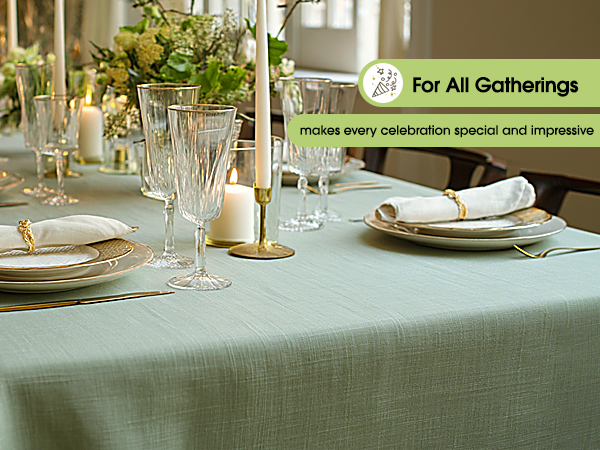 green table cloth