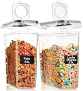 Shazo 2 Pack (15.4 Oz Cereal Capacity) Small Airtight Cereal Containers Storage with Lids, Perfec...