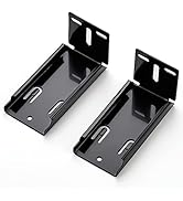 10 Pairs - 20 Pack Black Heavy Duty Rear Mount Brackets for Soft Close Cabinet Drawer Slides, Met...