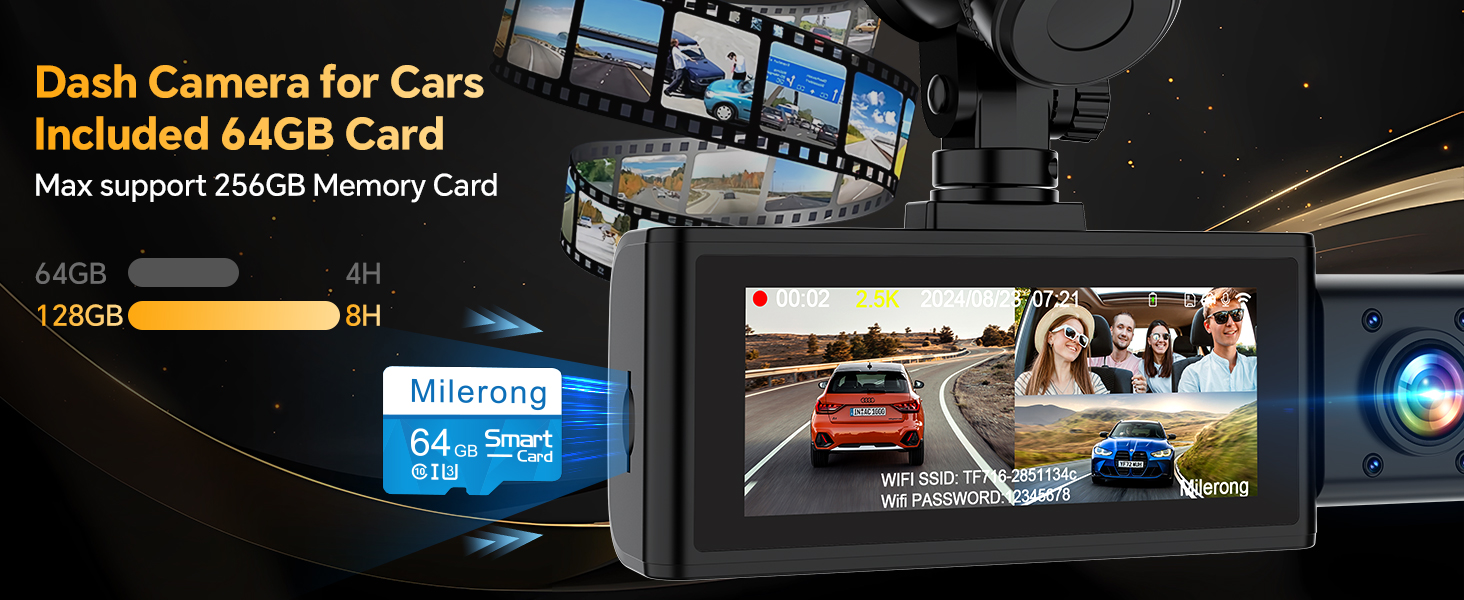 car camera -dash cam front and interior
