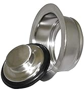 Mr. Scrappy Brushed Nickel Universal Garbage Disposal Sink Flange and Stopper, Fits Standard 3-1/...