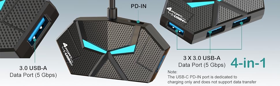 USB PORT EXTENDER 4-IN-1