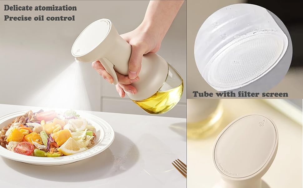Food Grade Premium Spray Bottle with Portion Control for Salad, Frying, BBQ