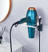 Hair Dryer Holder Wall Mounted, Hair Tool Organizer for Blow Dryer Holder Stainless Steel, Bathro...
