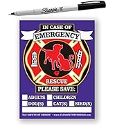 TLC Safety By Design FIRE Rescue Safety Alert Emergency Children Adults Pet Dog Cat 4.25" x 5.5" ...