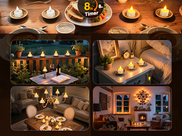 rechargeable remote control tea lights candles led candles with remote Christmas table decor