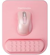 memzuoix Pink Ergonomic Mouse Pad with Wrist Rest Support,Premium Memory Foam Cushioning for Pain...